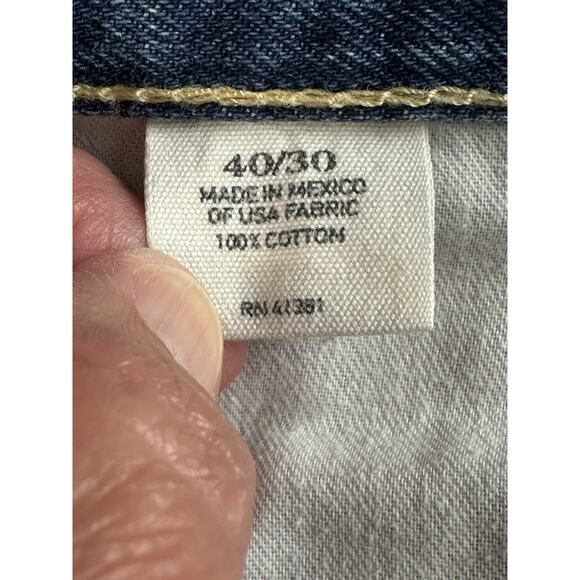 Polo Ralph Lauren Classic Jeans Mens 40x30 Blue 867 Distressed Medium Wash Denim - Picture 14 of 16